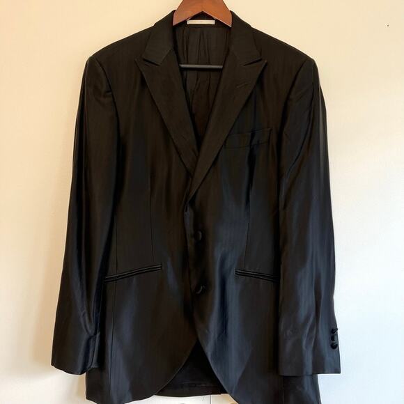 Protocolo Men's 3-Piece Tuxedo Black Suit - Picture 2 of 16